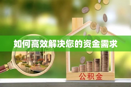定日如何高效解决您的资金需求